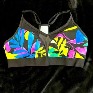PINK ACTIVE Bright Floral Sports Bra - NEW - Size L